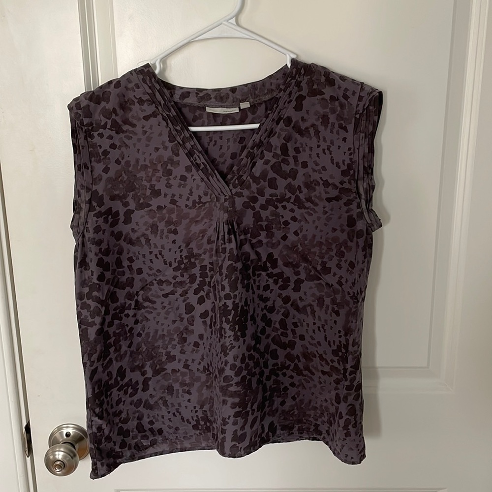 Halogen Cap Sleeve Silk Blend Blouse